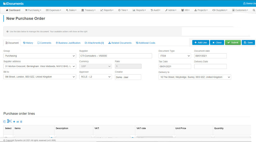 Automating the P2P process with iDocuments