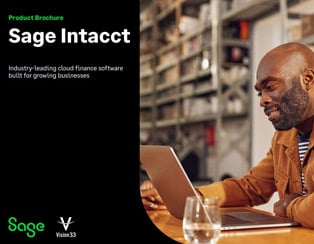 Sage Intacct product brochure ebook cover