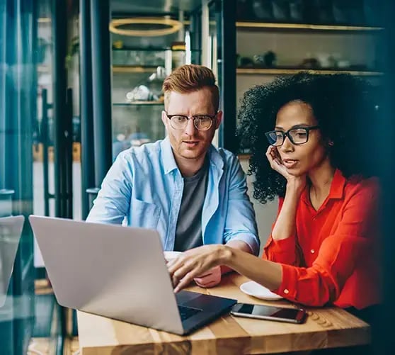 Co-workers look at the SAP Business Technology Platform (BTP) to see how they can move to the cloud faster