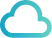 Turquoise icon of a cloud representing cloud hosting and management services