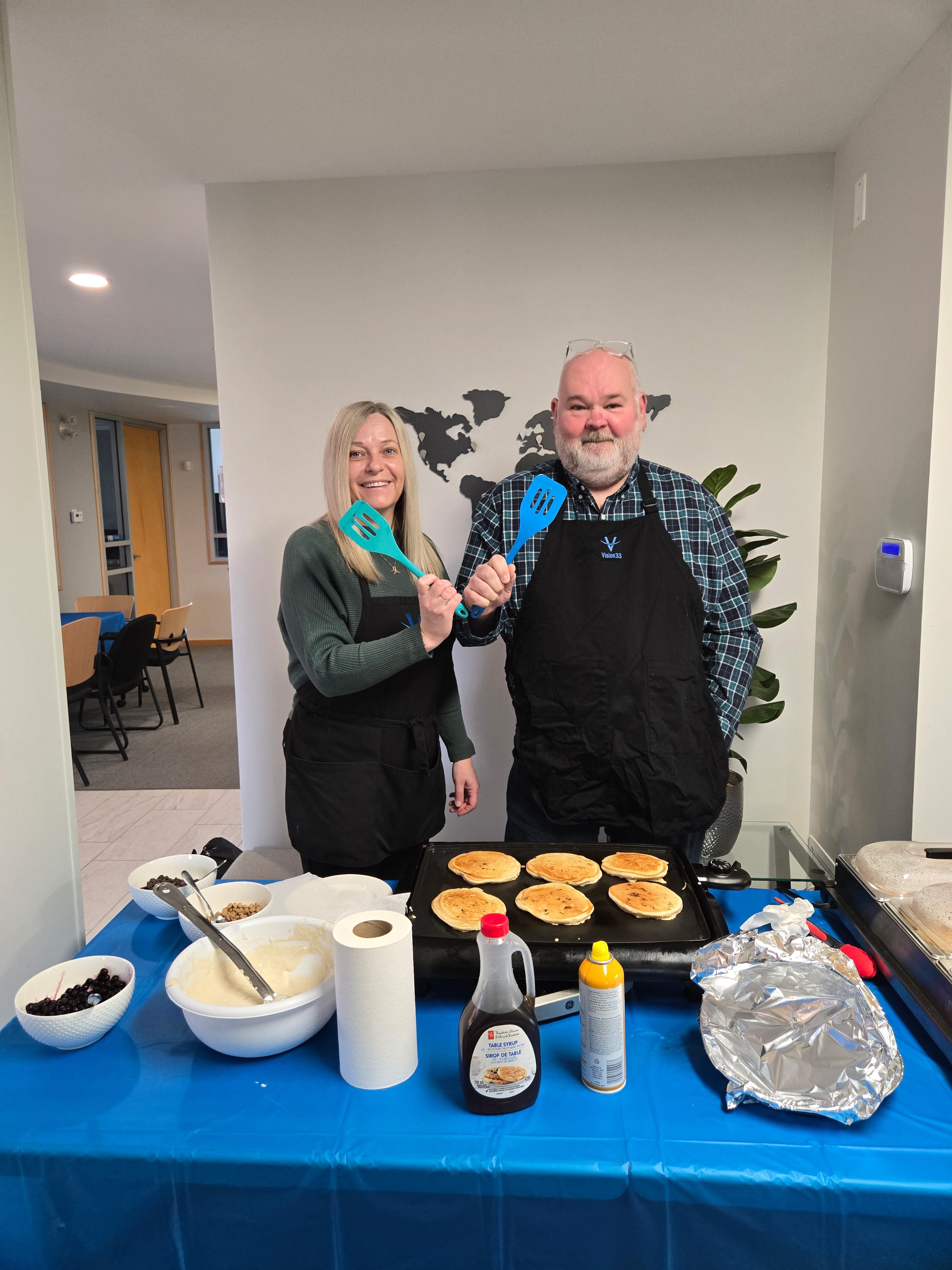 About Us - Pancake Day at the Office