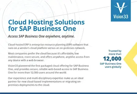 Cloud Hosting Solutions for<br>SAP Business One